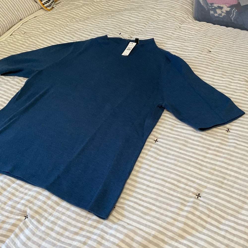 Talbots Teal Elbow Length Sweater L NWT